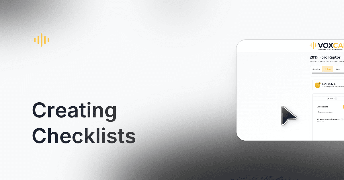 Creating Checklists demo preview