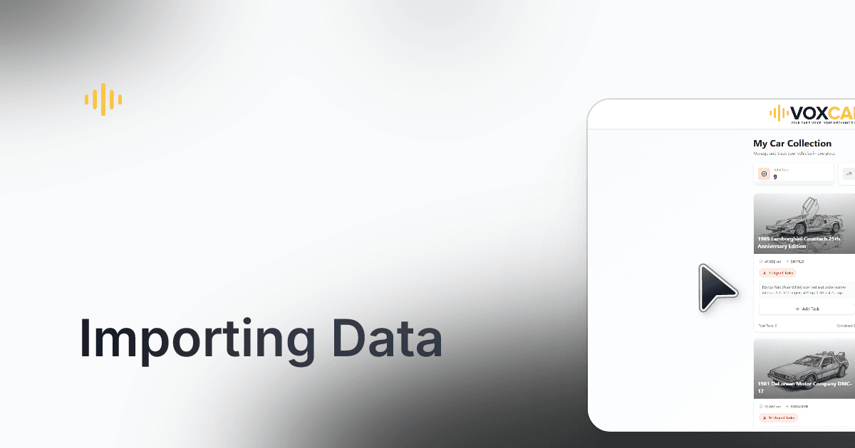 Importing Data demo preview