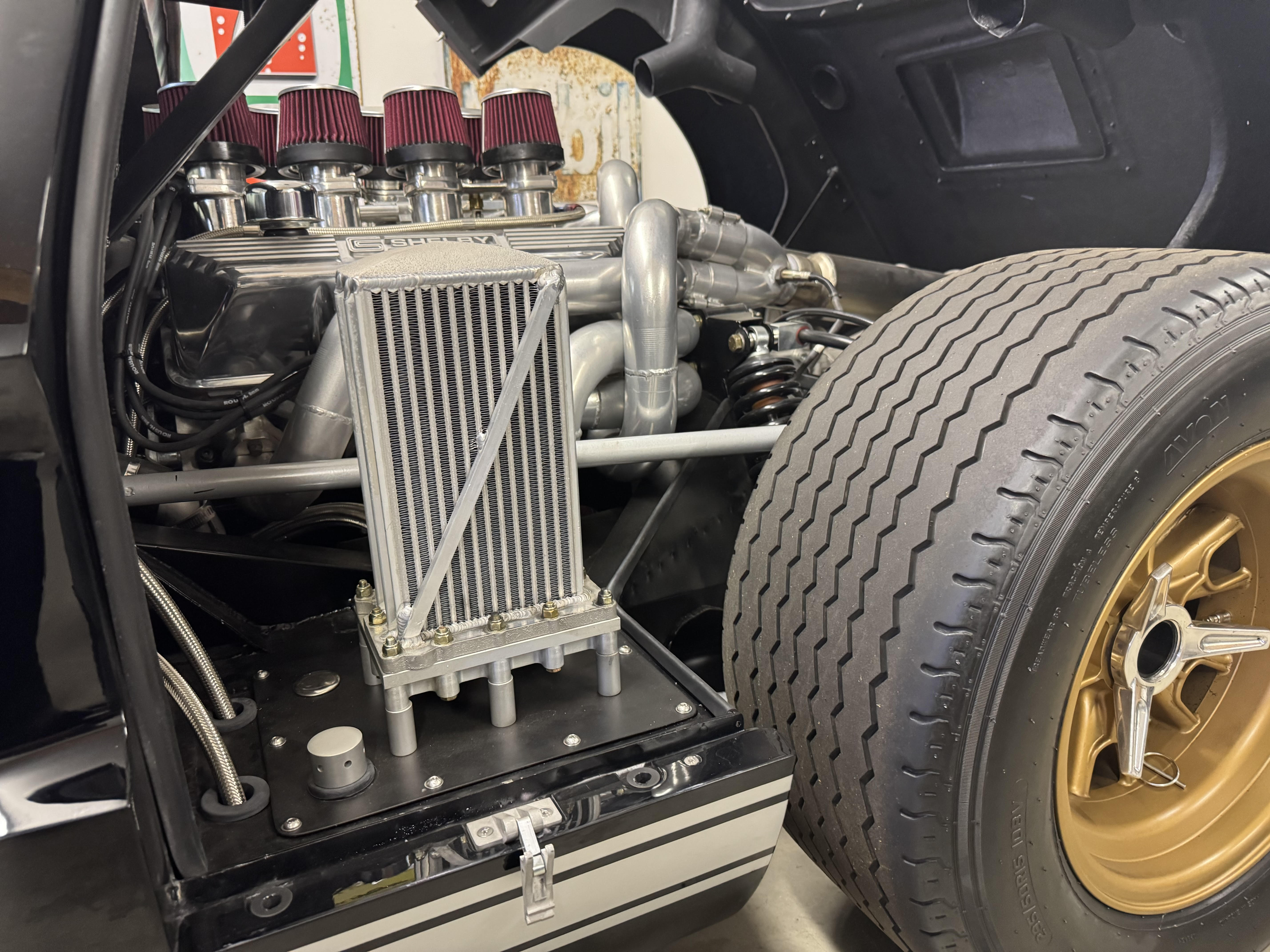 Ford GT40 engine bay and suspension detail